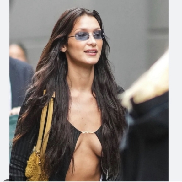 VINTAGE 90s CHANEL narrow rimless metal frame CC sunglasses 4002 c.103/71 - Picture 12 of 12